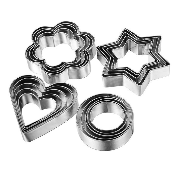 HOUSWEETY 9pcs Stainless Steel Cookie Cutter Set, " 0-8" Number Cutter N11