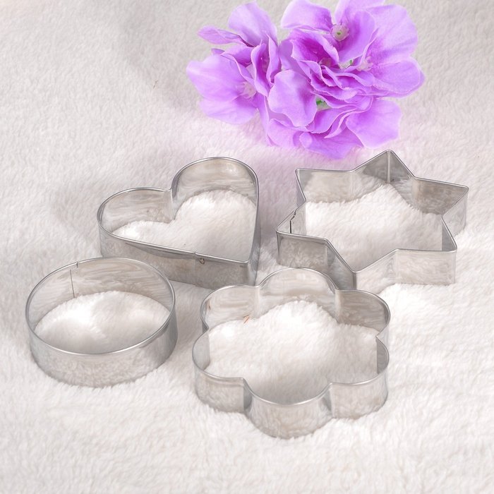 HOUSWEETY 9pcs Stainless Steel Cookie Cutter Set, " 0-8" Number Cutter N12