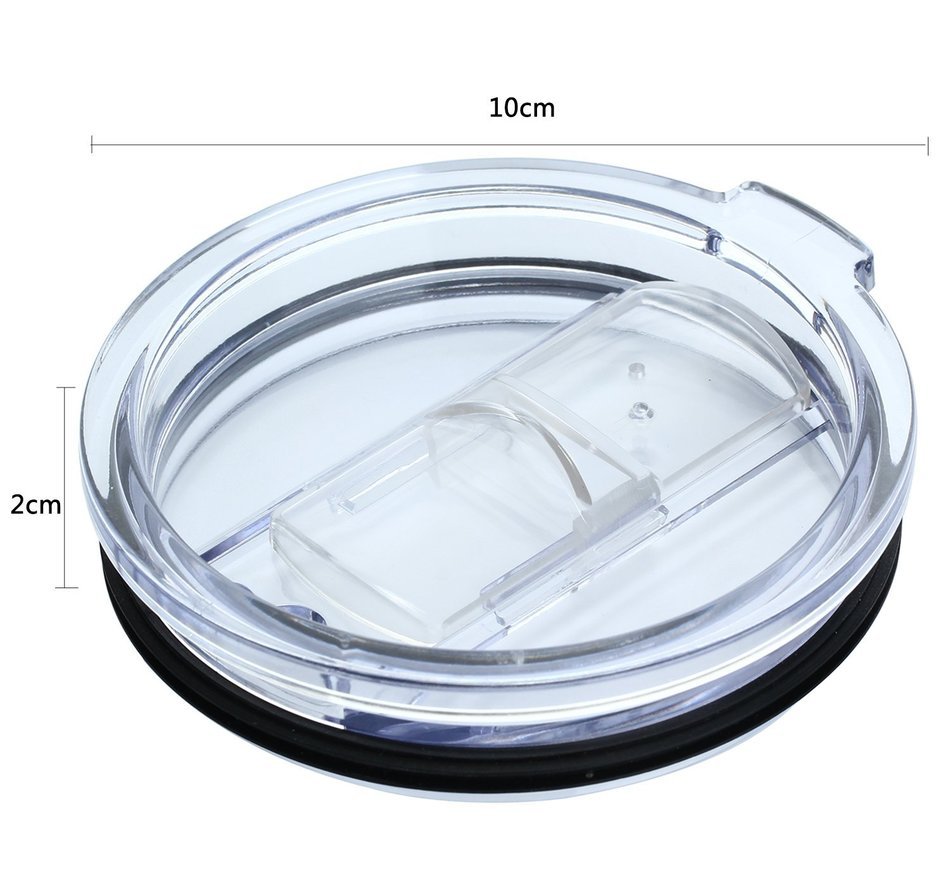 KOBWA Spill and Splash Resistant Lid with Slider Closure for Yeti Rambler, RTIC Tumblers 30 Oz. Tumblers Replacement... N2