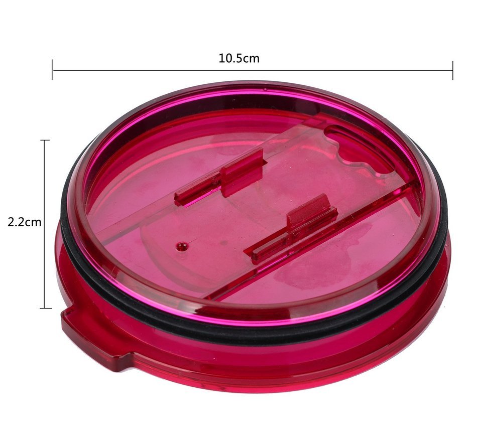 KOBWA Spill and Splash Resistant Lid with Slider Closure for Yeti Rambler, RTIC Tumblers 30 Oz. Tumblers Replacement... N10
