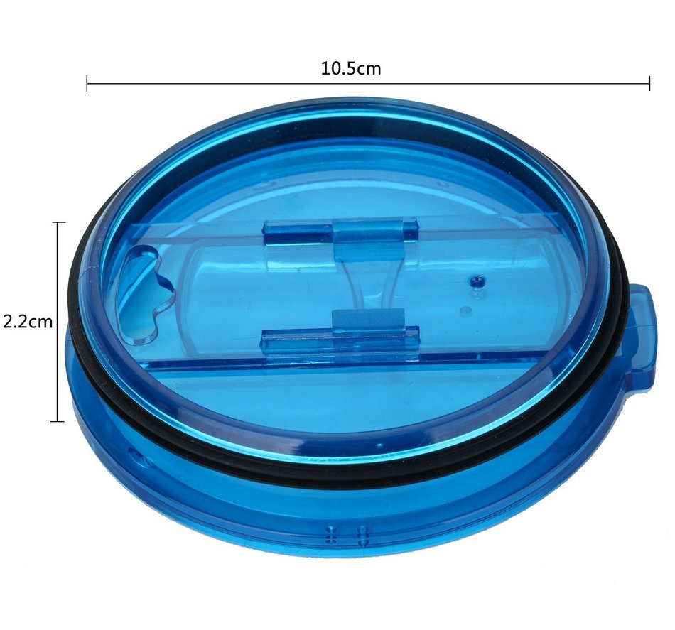 KOBWA Spill and Splash Resistant Lid with Slider Closure for Yeti Rambler, RTIC Tumblers 30 Oz. Tumblers Replacement... N17