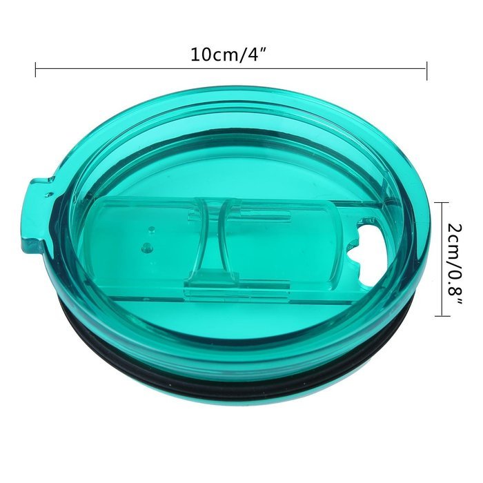 KOBWA Spill and Splash Resistant Lid with Slider Closure for Yeti Rambler, RTIC Tumblers 30 Oz. Tumblers Replacement... N31