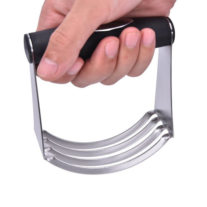 CoscosX Pastry Cutter Stainless Steel-Kitchen Professional Ergonomic Baking Dough Blender-Round Hand Dough Blender... N2