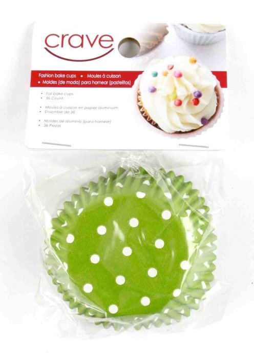 Crave Foil Baking 36 Cups with Decorative Patterns, Pink, 1-pack N4
