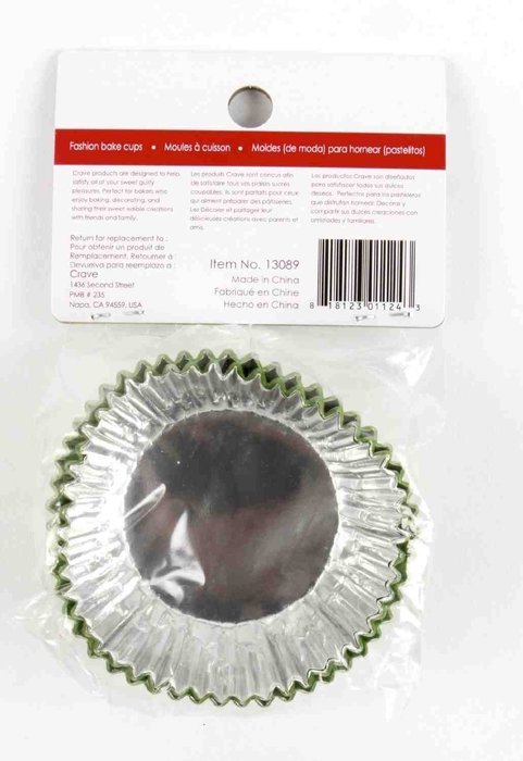 Crave Foil Baking 36 Cups with Decorative Patterns, Pink, 1-pack N6