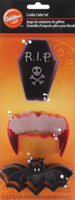Wilton 3-Piece Vampire Metal Cookie Cutter Set