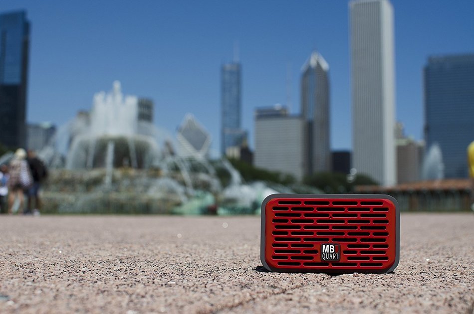 MBQUART QUBTwo Dual Driver Wireless Bluetooth Speaker (Red) N7