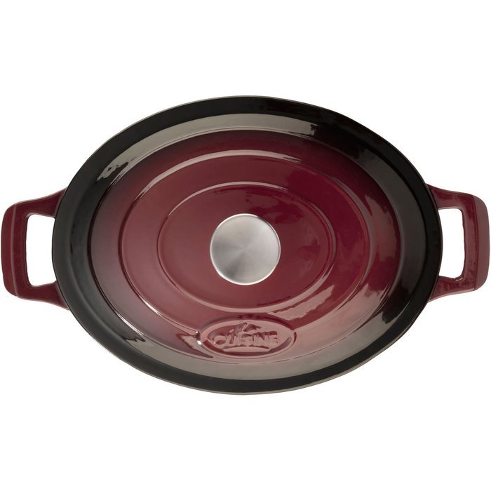La Cuisine 4.75 Qt Enameled Cast Iron Oval Covered Dutch Oven, White N10