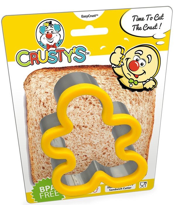 Crusty's Gingerbread Man Sandwich & Cookie Cutter - High Quality Stainless Steel & ABS Plastic - Great Accessory...