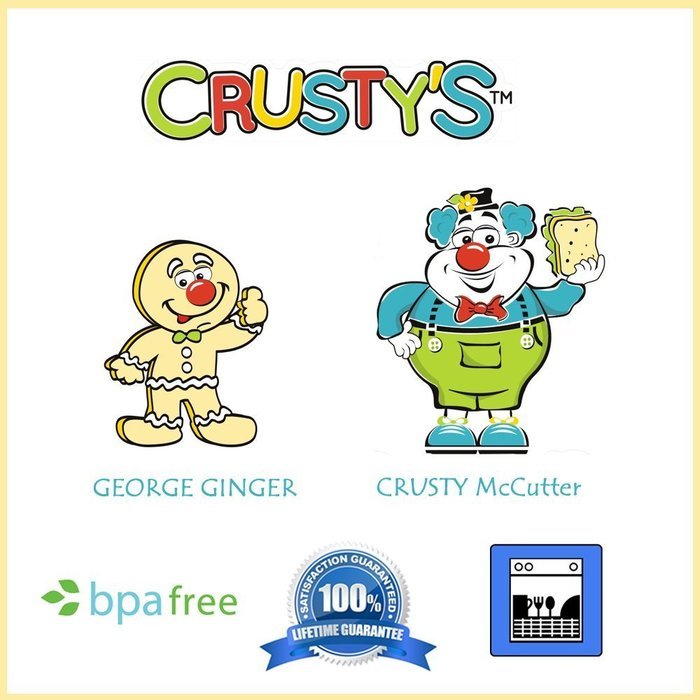 Crusty's Gingerbread Man Sandwich & Cookie Cutter - High Quality Stainless Steel & ABS Plastic - Great Accessory... N3