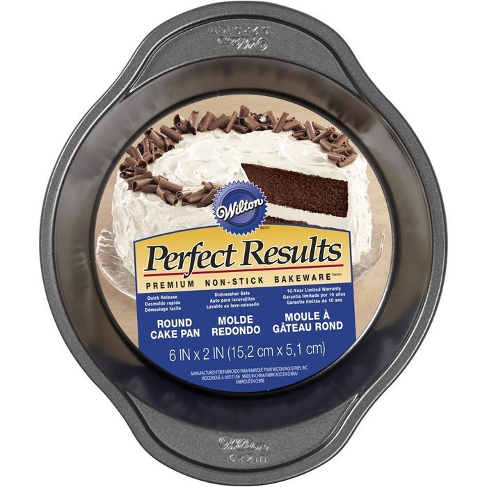 Wilton 2105-6975 Perfect Results Round Cake Pan, 6" x 2"