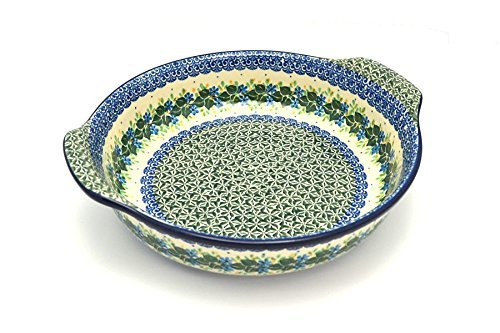 Polish Pottery Baker - Round with Grips - Large - Ivy Trail