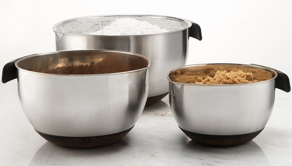 Sagler Set of 3 Stainless steel Mixing Bowls