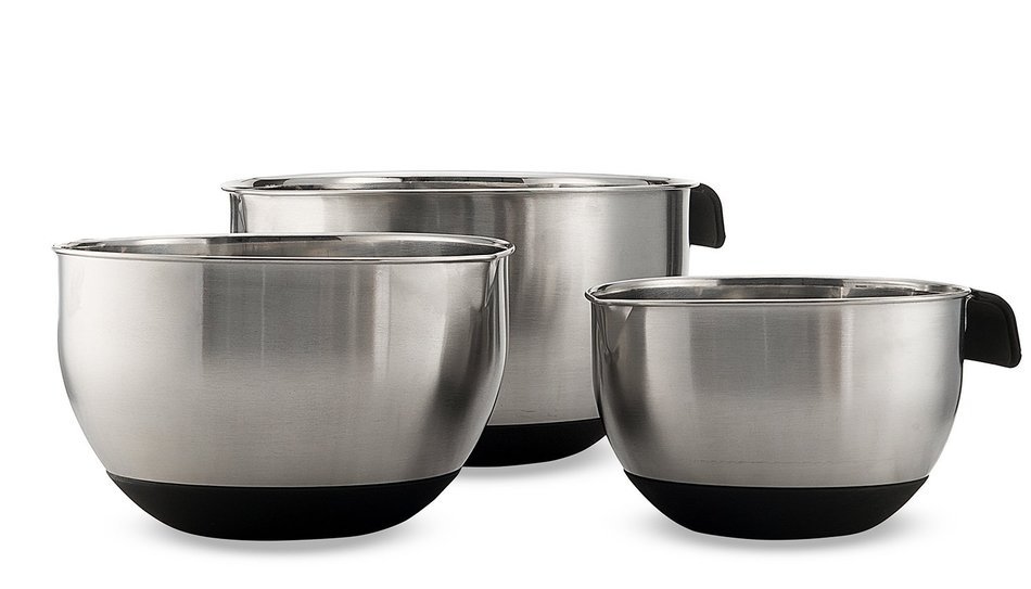 Sagler Set of 3 Stainless steel Mixing Bowls N2