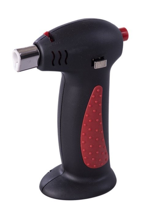Gourmet Micro Butane Culinary Kitchen Lighter Torch with Red Rubber Grip