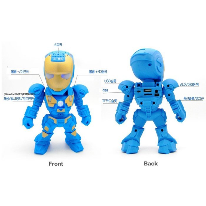 Kogear C89 ironman Portable Bluetooth Speaker by Smartphone - Blue N7