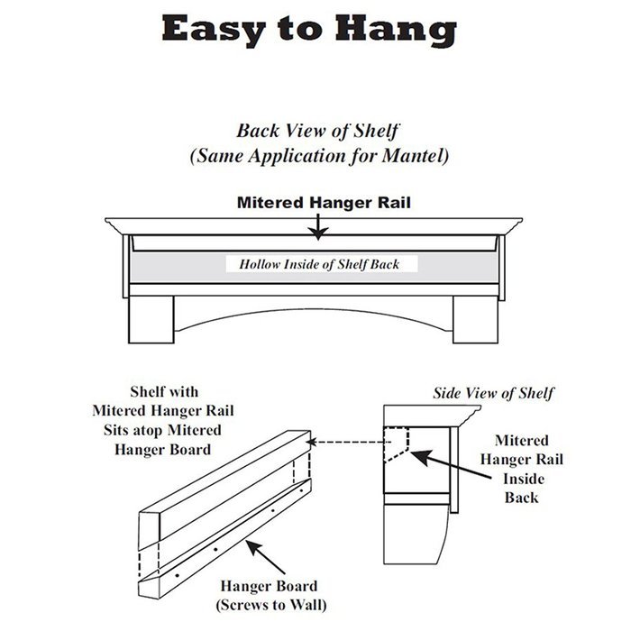 Pearl Mantels Crestwood Transitional Fireplace Mantel Shelf N6