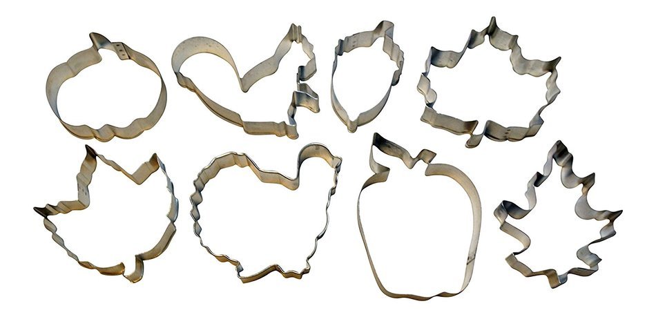 R & M Autumn Thanksgiving 8 Piece Cookie Cutter Set