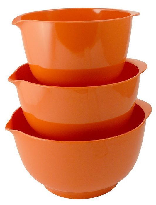 Hutzler Melamine Mixing Bowl Set: 2, 3 and 4 Liters/quarts, Red N4