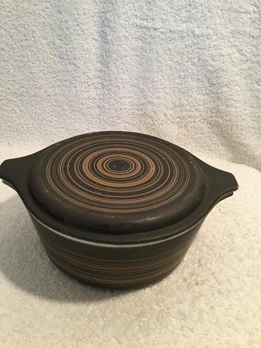 Vintage Pyrex #472 Terra Pattern 1-1/2 Qt Casserole Dish Bowl W Lid