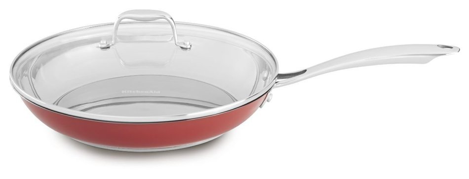 KitchenAid KCS60LCER Stainless Steel 6.0-Quart Low Casserole with Lid Cookware - Empire Red N7