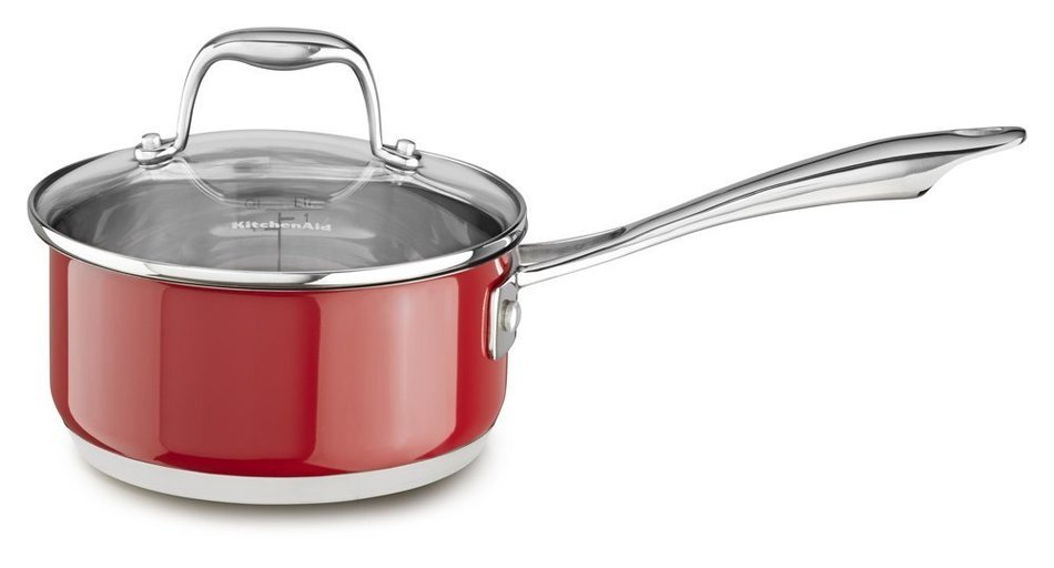 KitchenAid KCS60LCER Stainless Steel 6.0-Quart Low Casserole with Lid Cookware - Empire Red N12
