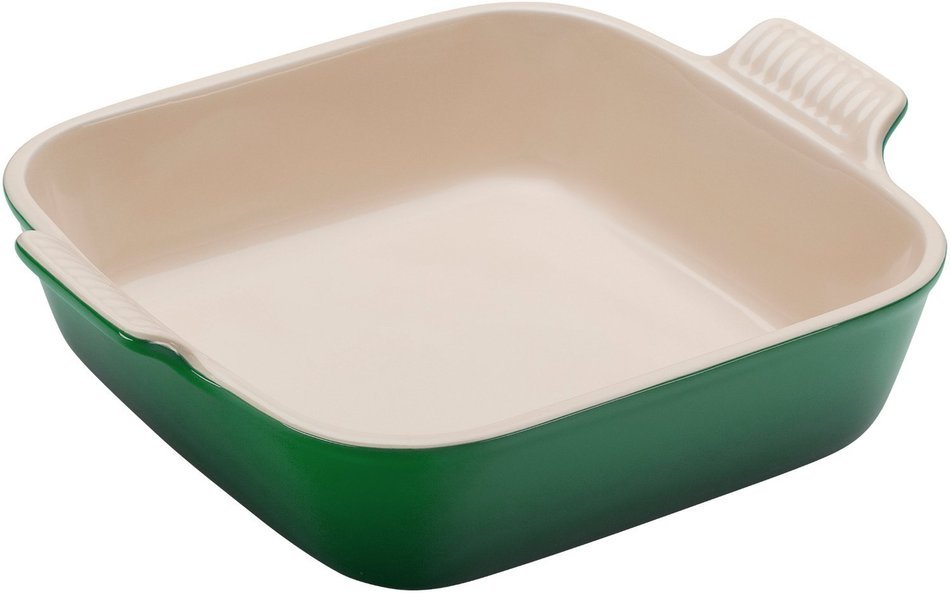 Le Creuset PG0800-2369 Square Heritage Stoneware Dish, 9-Inch, Fennel