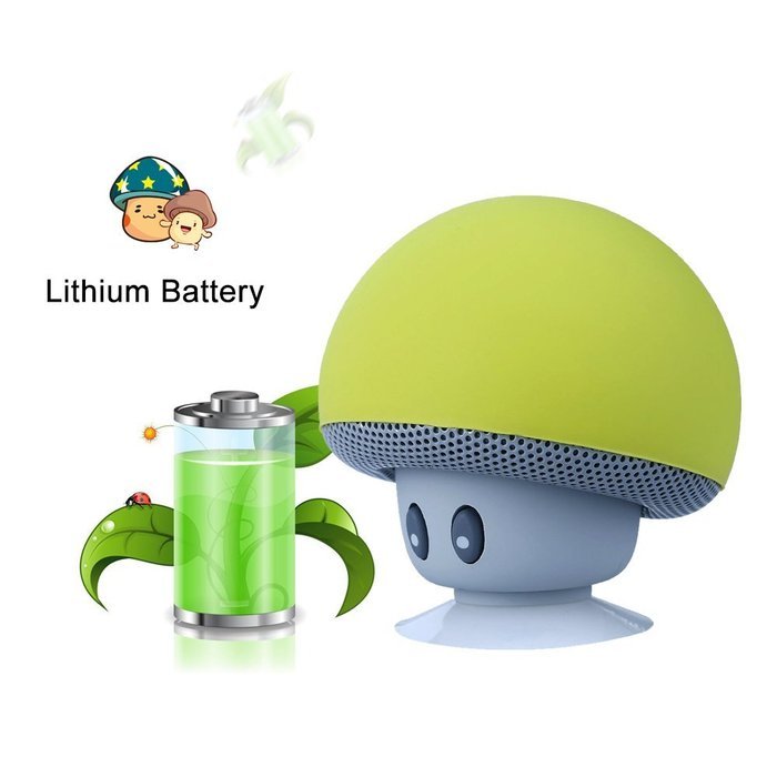 iSTYLE Mini Mushroom Style Bluetooth Wireless Speaker With Suction Cup & Built-in Microphone Compatible with Most... N2