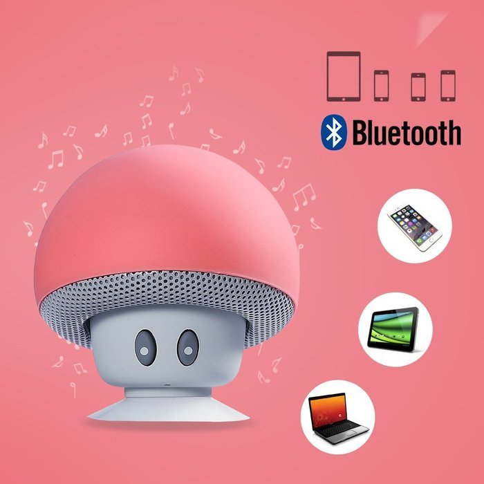 iSTYLE Mini Mushroom Style Bluetooth Wireless Speaker With Suction Cup & Built-in Microphone Compatible with Most... N6