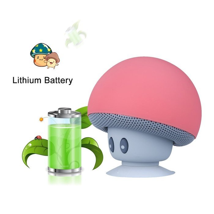 iSTYLE Mini Mushroom Style Bluetooth Wireless Speaker With Suction Cup & Built-in Microphone Compatible with Most... N9