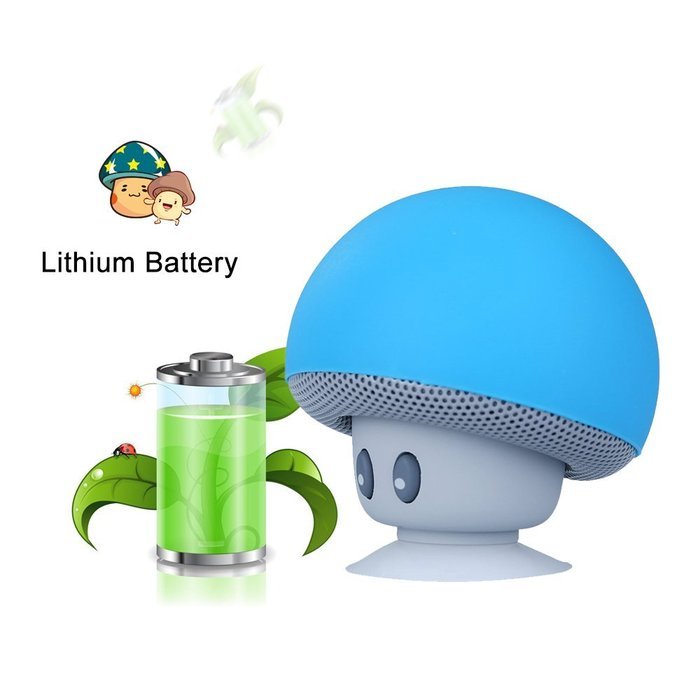 iSTYLE Mini Mushroom Style Bluetooth Wireless Speaker With Suction Cup & Built-in Microphone Compatible with Most... N14