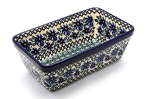 Polish Pottery Baker - Loaf Dish - Blue Chicory