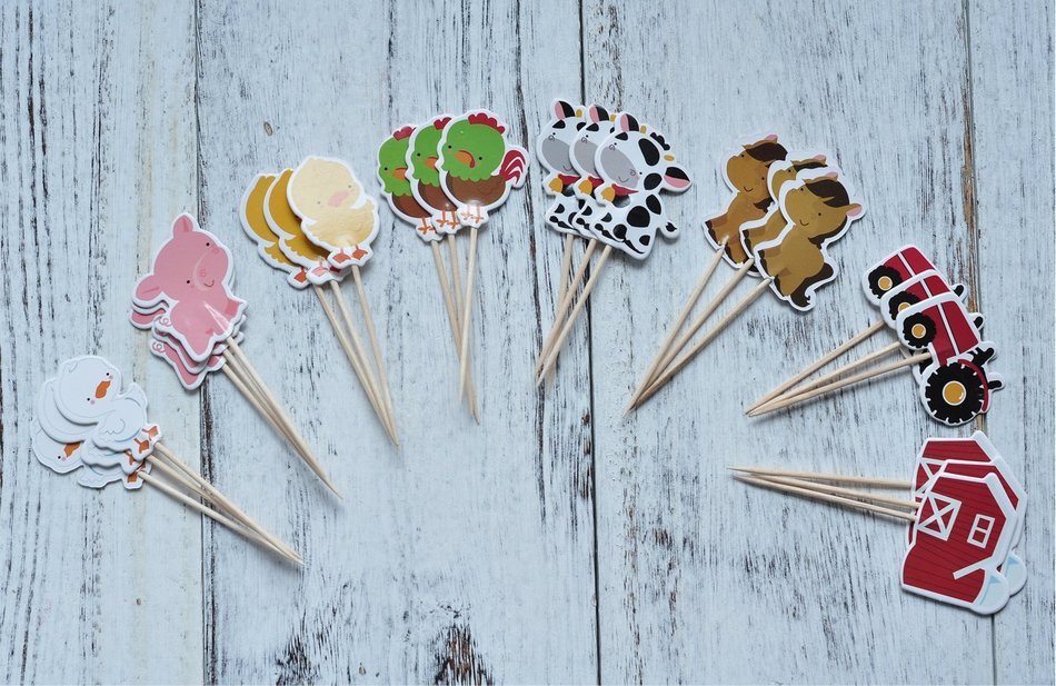 BeBeFun Cupcake Decorative Toppers Cowboys Shape Cupcake Decorating Tools for Party Supplies 24 Pieces in Pack... N11