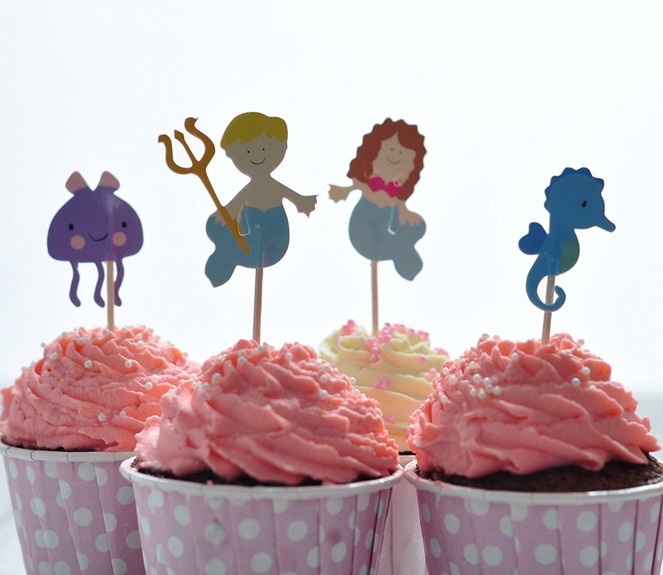 BeBeFun Cupcake Decorative Toppers Cowboys Shape Cupcake Decorating Tools for Party Supplies 24 Pieces in Pack... N13