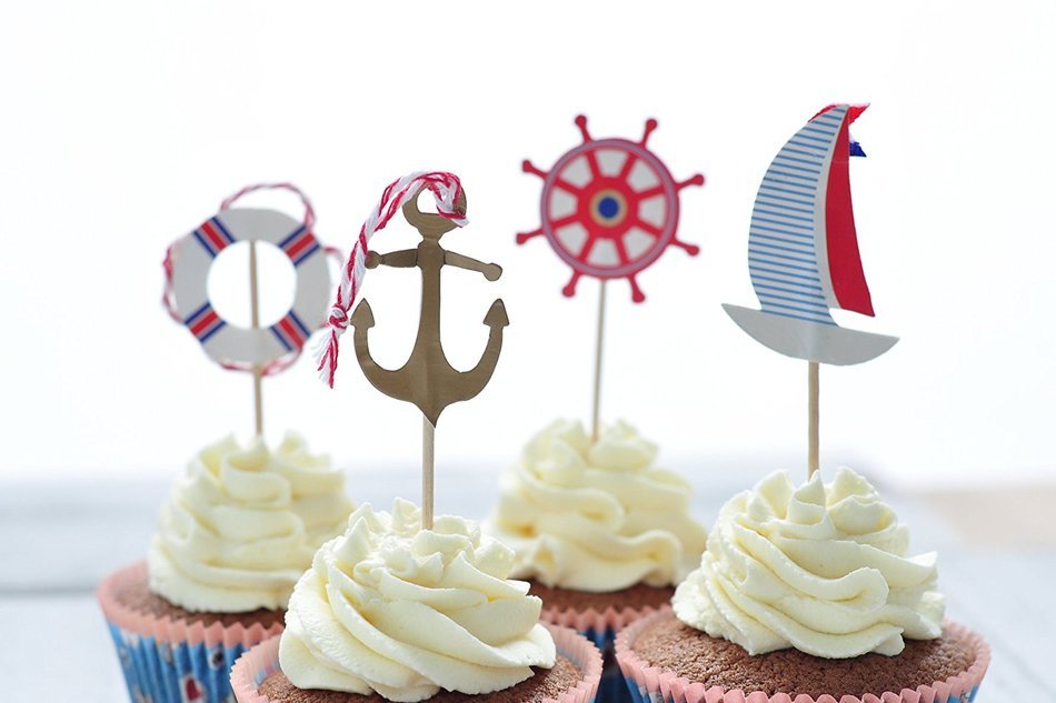 BeBeFun Cupcake Decorative Toppers Cowboys Shape Cupcake Decorating Tools for Party Supplies 24 Pieces in Pack... N16