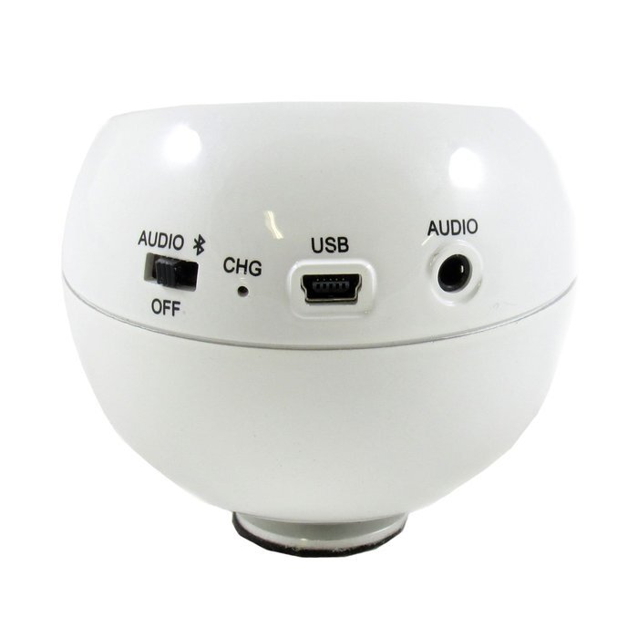 Rechargeable Bluetooth Wireless Vibration Resonance Portable Speakers with Microphone (White) N2