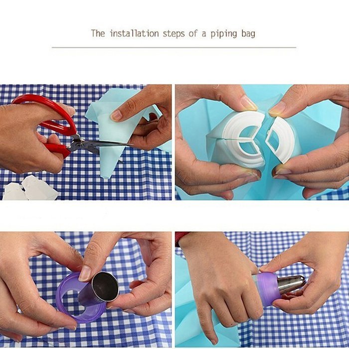 Misula Baking ColorSwirl Tri-Color Coupler Decorating Tool Cake Tools Bakeware Cupcake Fondant Cookie Cutters... N6
