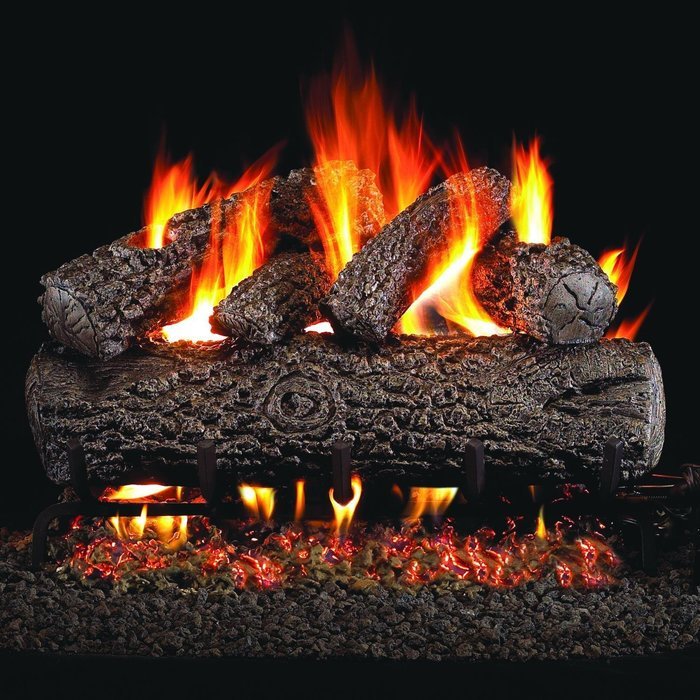 Peterson Gas Logs 24-inch Post Oak Logs Only No Burner