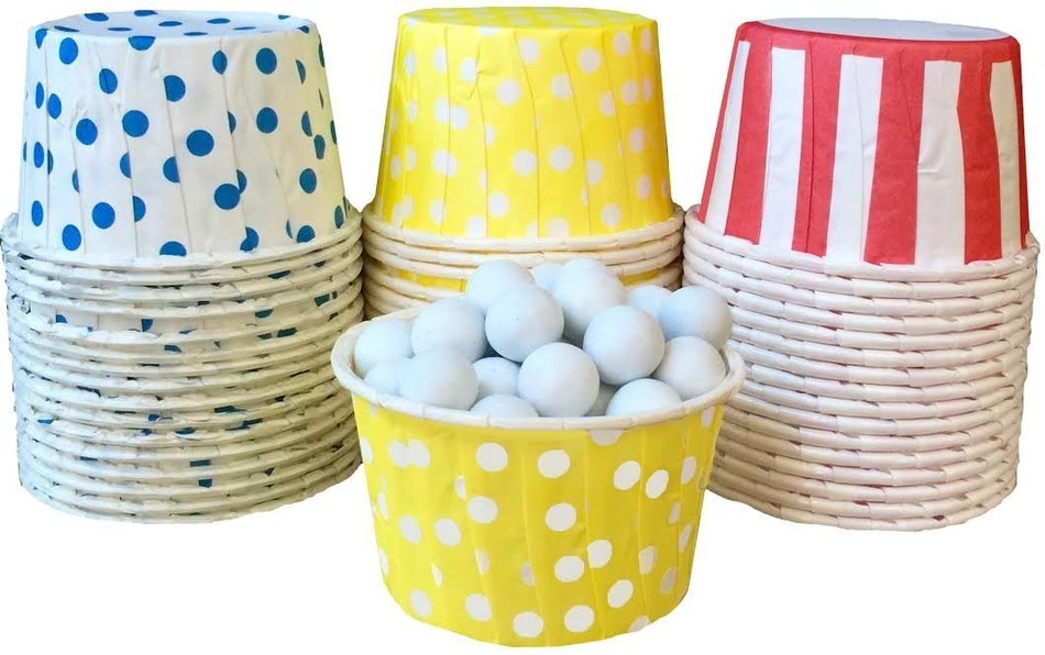 Outside the Box Papers Circus Themed Candy/Nut Cups- 48 Pack Red, White, Blue, Yellow