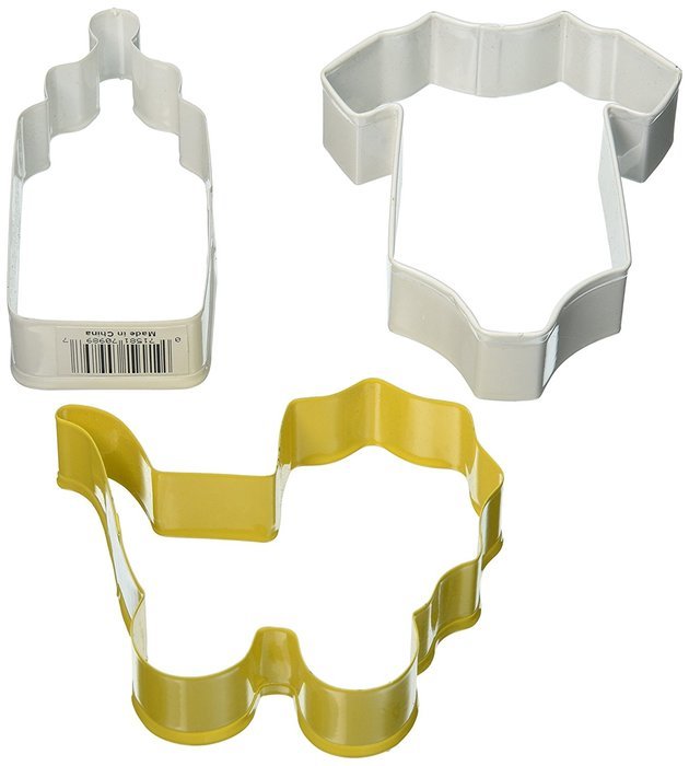 R & M Industries Gift Packed 3 Piece Cookie Cutter Baby Set, Multicolor