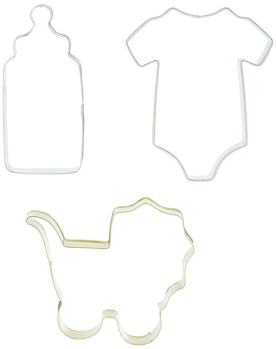 R & M Industries Gift Packed 3 Piece Cookie Cutter Baby Set, Multicolor N2