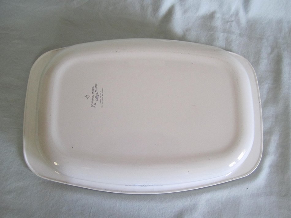 Vintage 1960-1970s Corning Ware " Blue Cornflower " 13 Inch Roaster / Lasagna Baking Pan Dish P-21 N3