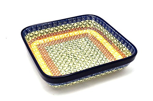 Polish Pottery Baker - Shallow Square - Small - Autumn