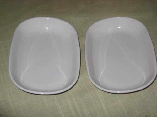 Set of 2 - Vintage Corning Ware " Sidekick " Dishes P-140 - 4 1/2 x 6 3/4 Inches Each