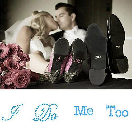 Bargain World I DO ME TOO Wedding Shoe Stickers Bridal Rhinestones Shoes Sticker Wedding Decoration