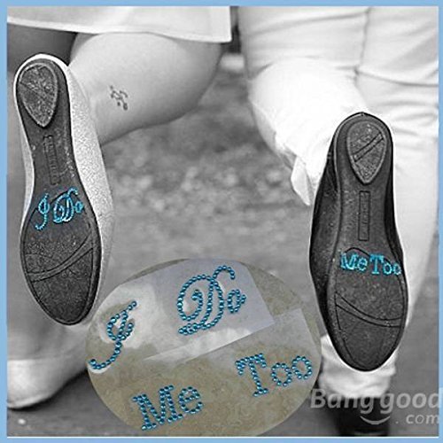 Bargain World I DO ME TOO Wedding Shoe Stickers Bridal Rhinestones Shoes Sticker Wedding Decoration N3