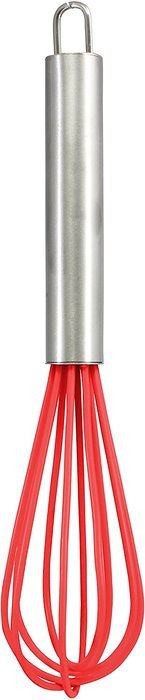 Final Essentials&reg; Small 9" Stainless Steel Handle Colored Silicone Egg Whisk Lime Green N2