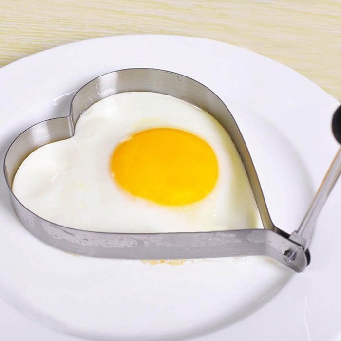 uxcell Stainless Steel Kitchen Non-stick Frying egg Mold Mould Omelette Egg Pancake Ring Shaper with Collapsible... N9