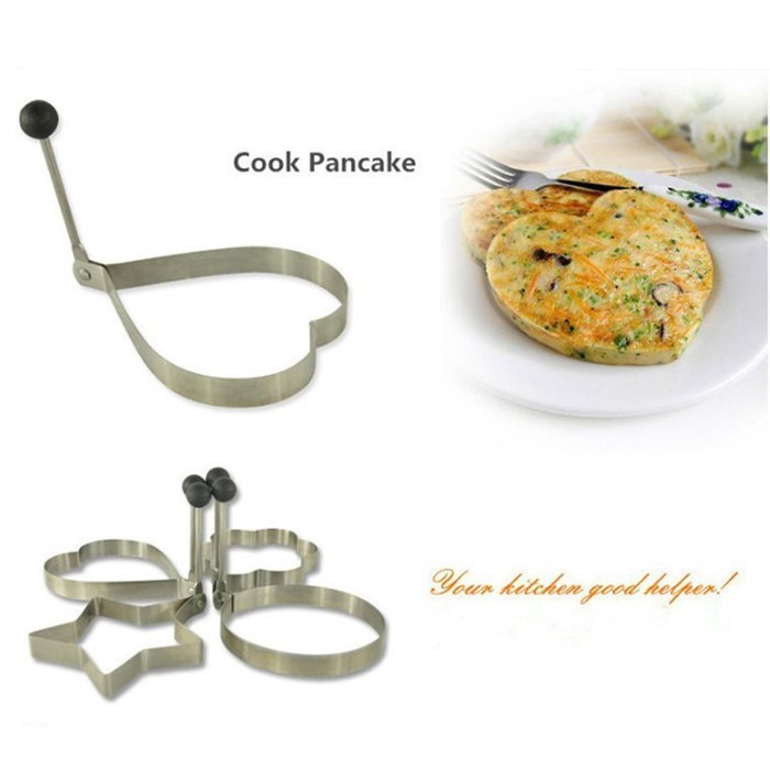 uxcell Stainless Steel Kitchen Non-stick Frying egg Mold Mould Omelette Egg Pancake Ring Shaper with Collapsible... N14