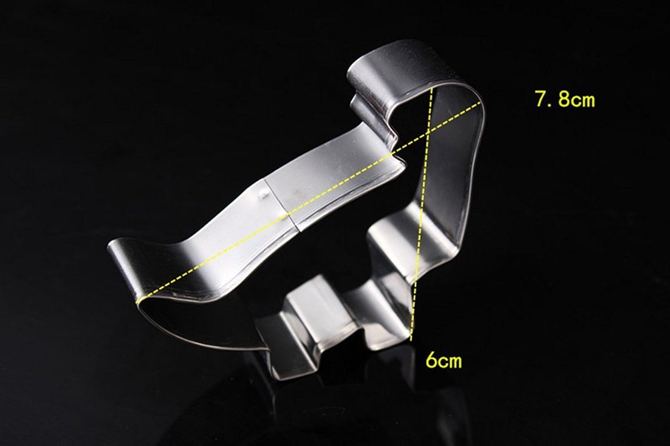 Yatim 4pcs Stainless Steel Dinosaur Shape Cookie Biscuit Fondant Cookie Cutter Mold for Baking Mold N2